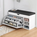 Zapatera con Cajón Giratorio y Banco Acolchado