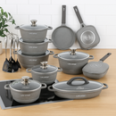 CookStone™ – Juego de Ollas de Cerámica Antiadherente + Kit de Utensilios (19 Piezas)